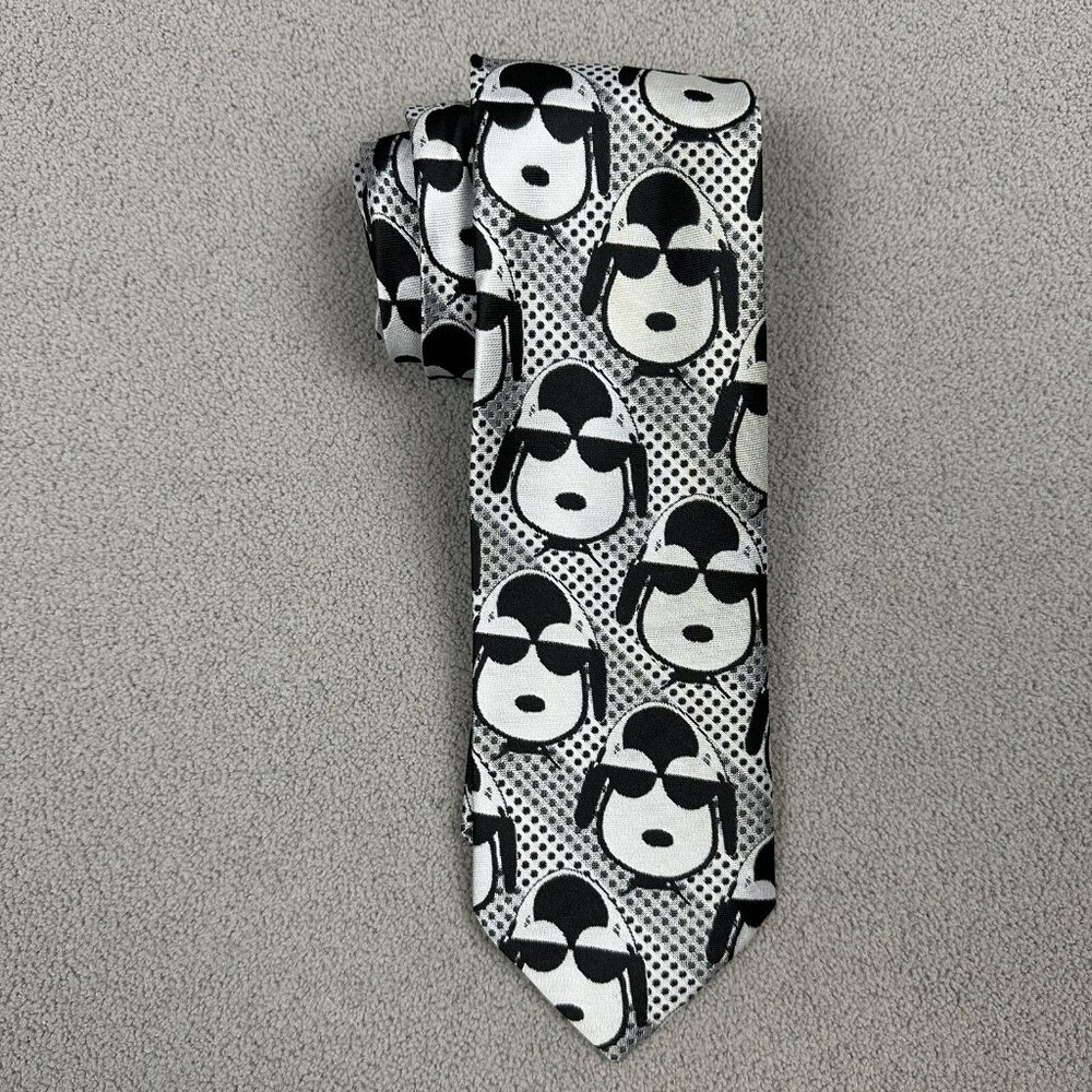 Vintage Snoopy Tie 1991 Cervantes Silk Poly Snoopy Authentic Design Snoopy AOP